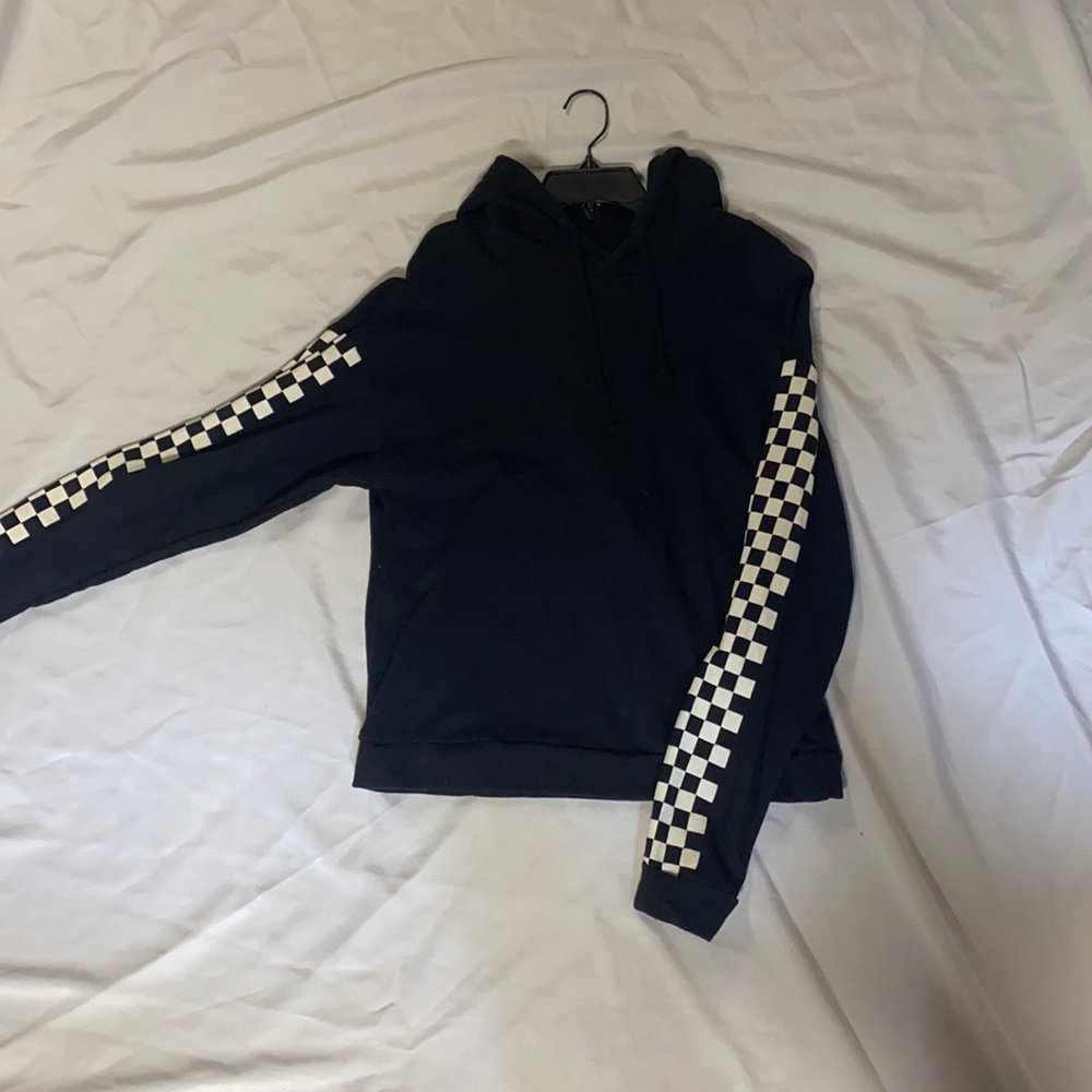 Checkered hoodie lightly worn